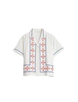 Camisa Indi&cold Guayabera Cenefa Crudo