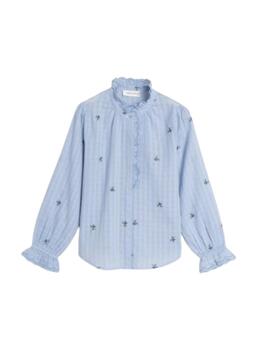 Camisa Indi&cold Bordados Azul