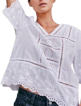 Blusa Indi&cold Bordados Blanco