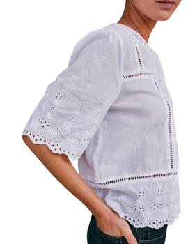 Blusa Indi&cold Bordados Blanco