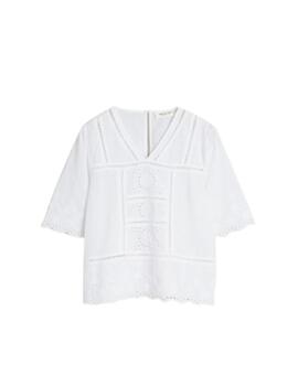 Blusa Indi&cold Bordados Blanco