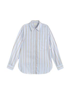 Camisa ese O ese Oversize Stripes Azul