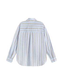 Camisa ese O ese Oversize Stripes Azul