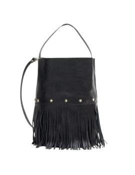 Bolso Mércules Racer Bucket Fringes Negro