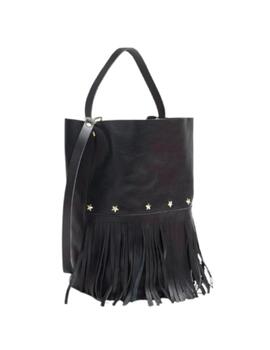 Bolso Mércules Racer Bucket Fringes Negro