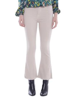 Pantalón Mimi-Muà Cropped Flare Beige