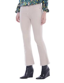 Pantalón Mimi-Muà Cropped Flare Beige