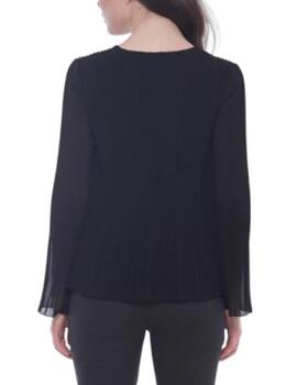 Blusa Mimi-Muà Plisada Negro