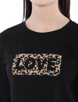 Camiseta Mimi-Muà 'Love' Negro