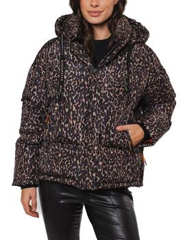 Plumífero Rino&Pelle Animal Print Negro