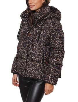 Plumífero Rino&Pelle Animal Print Negro