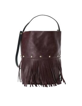 Bolso Mércules Racer Bucket Fringes Marrón