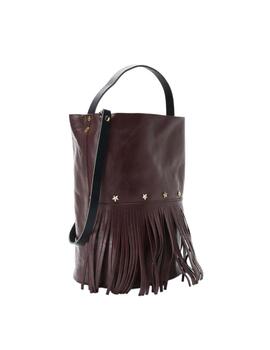 Bolso Mércules Racer Bucket Fringes Marrón