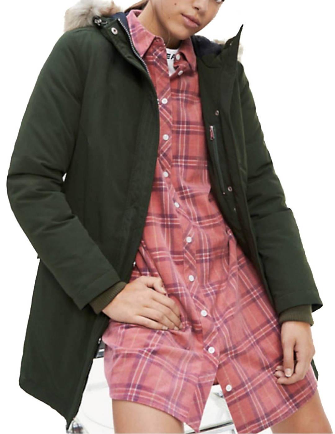 Parka Tommy Jeans Larga Technical Verde