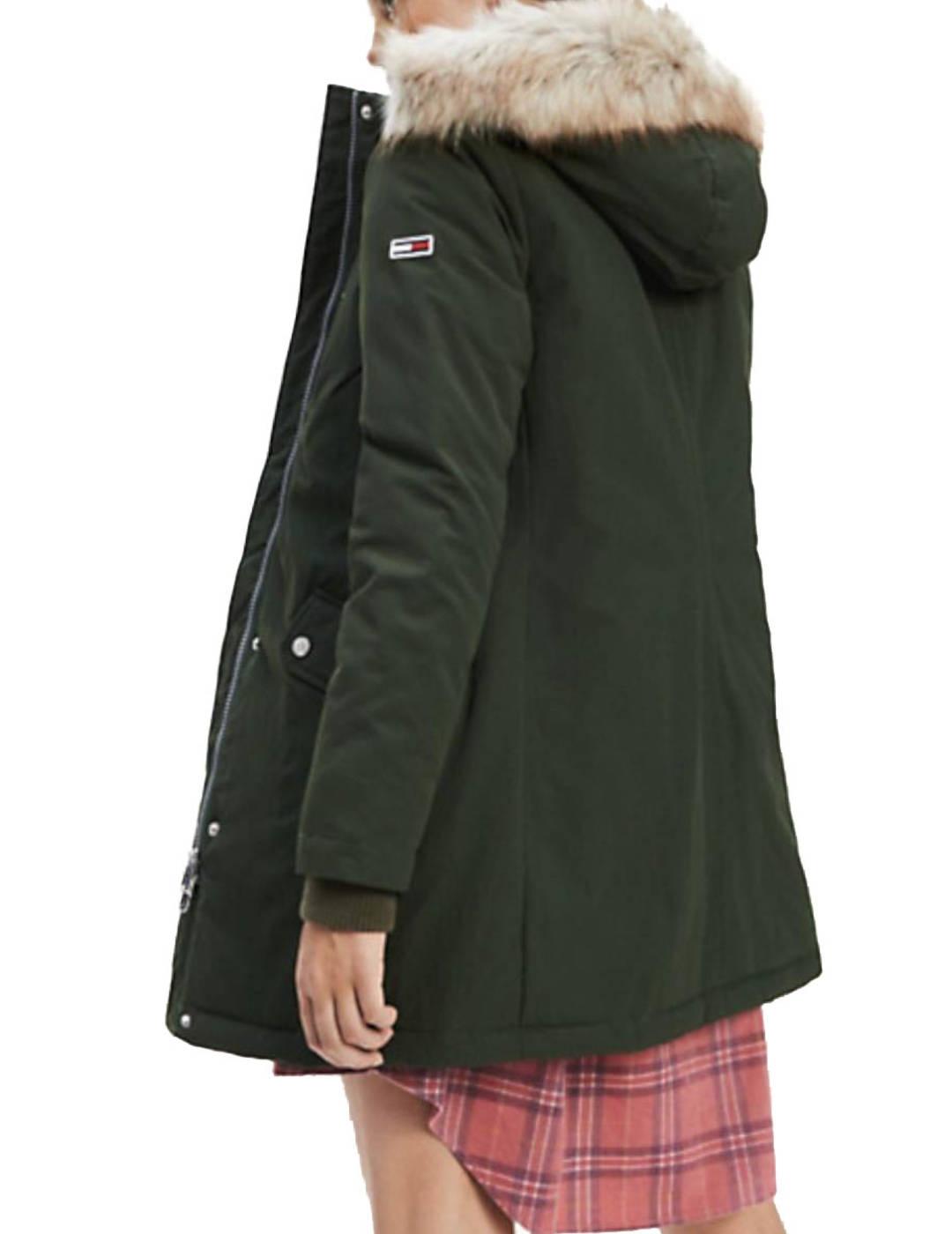 Parka Tommy Jeans Larga Technical Verde