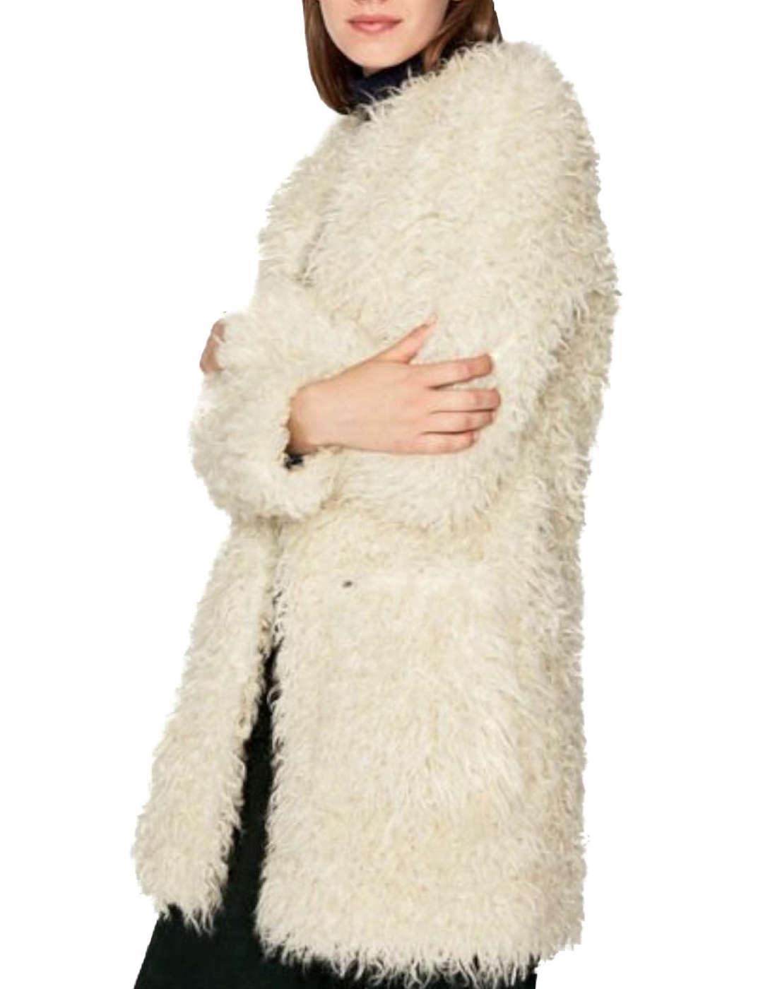 Abrigo Pepe Jeans Simil Pelo Lisa