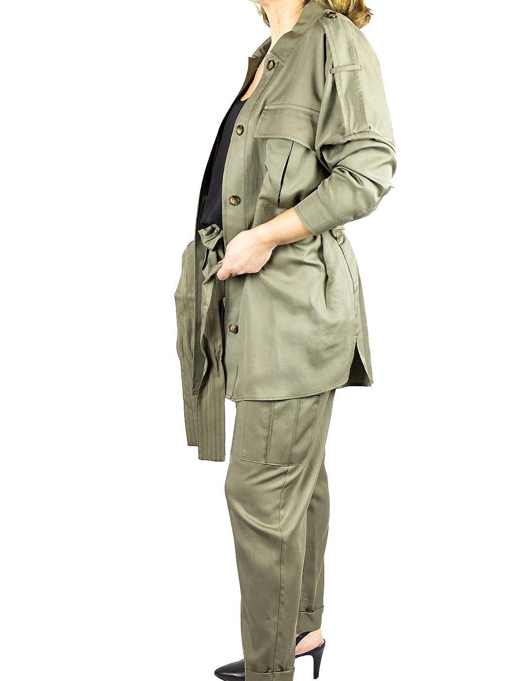 Sahariana Kaos Oversize Tencel Verde