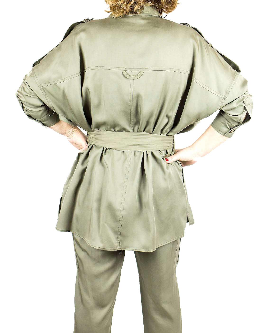 Sahariana Kaos Oversize Tencel Verde