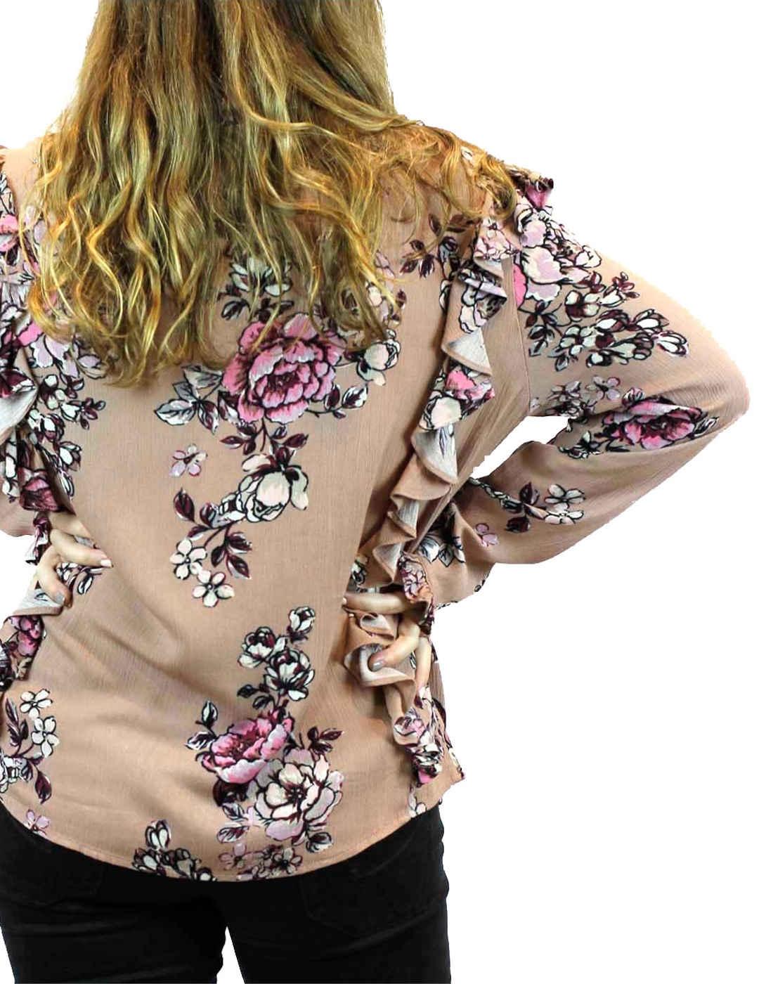 Blusa Anonyme Designers Estampado  Flores Con Volantes
