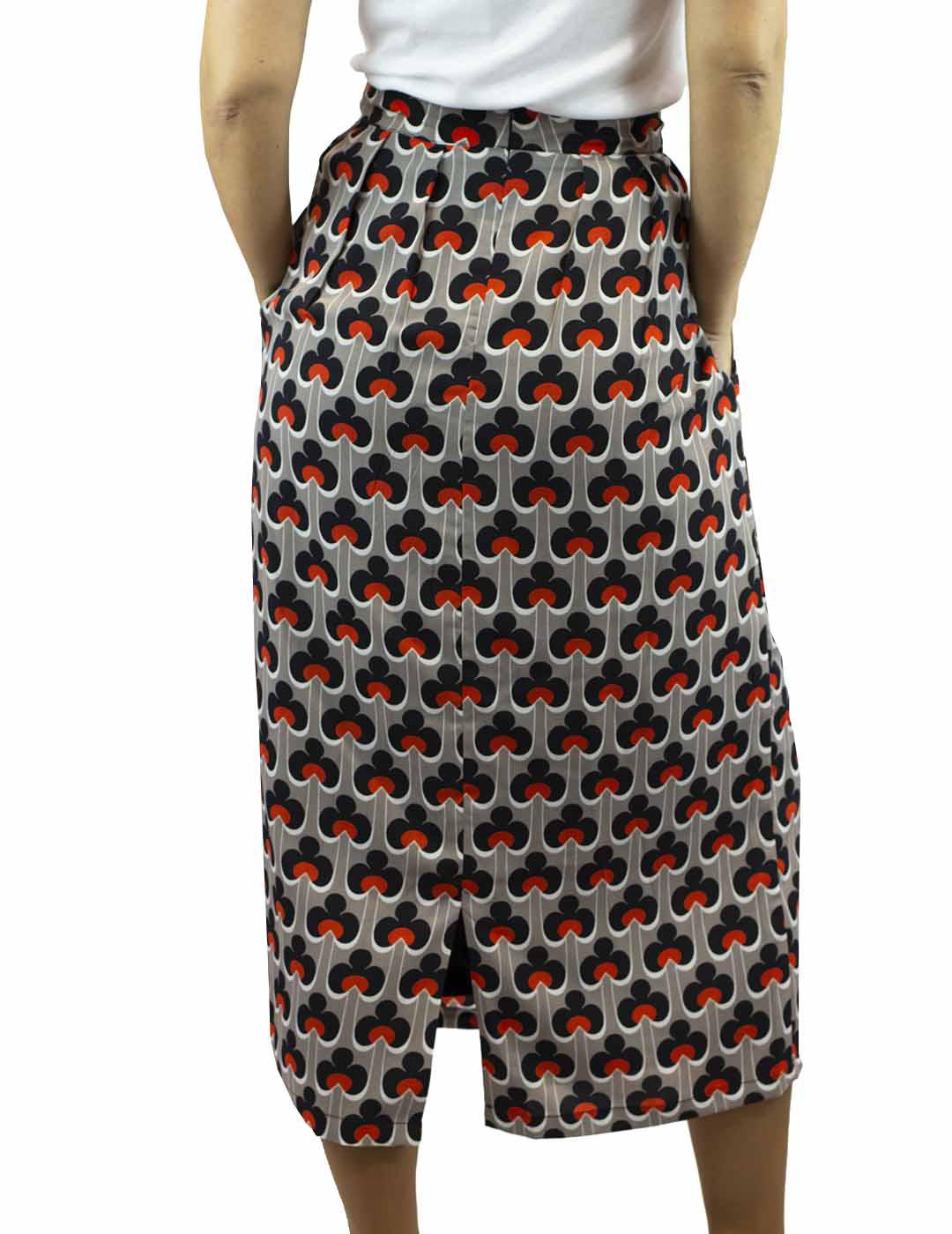 FALDA MIDI ANONYME DESIGNERS  ESTAMPADO RETRO