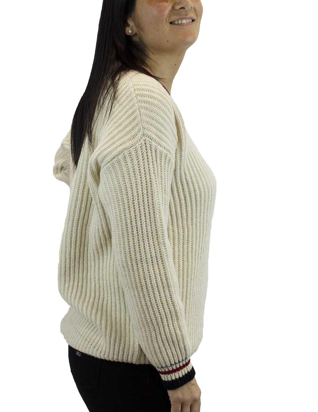 Jersey Kaos Combinado Cuello Pico Beige