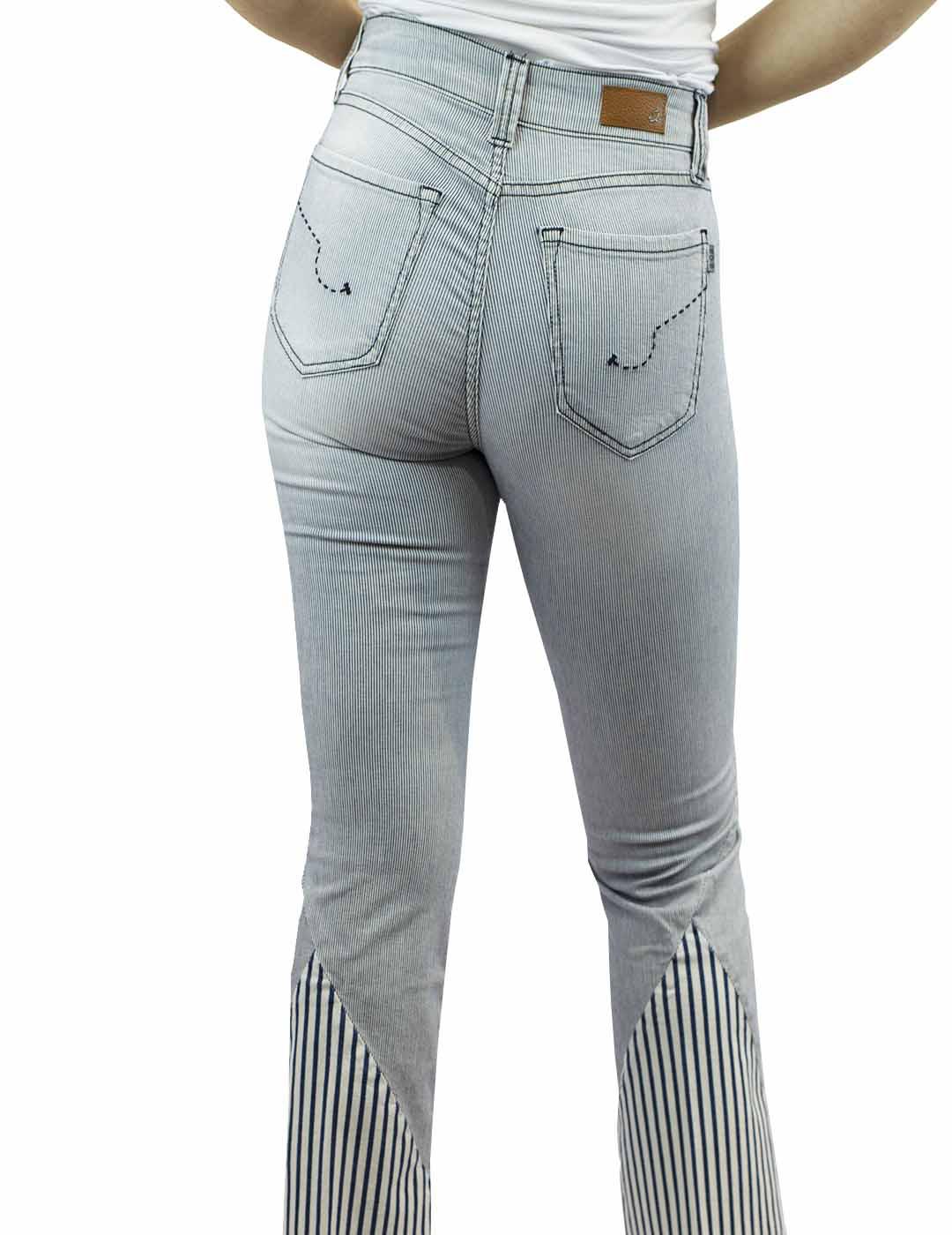 PANTALON SOS JEANS  CAMPANA DE RAYAS