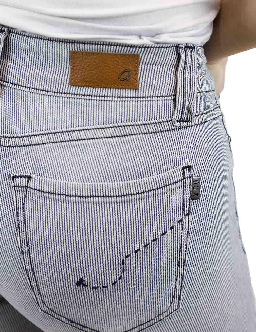 PANTALON SOS JEANS  CAMPANA DE RAYAS