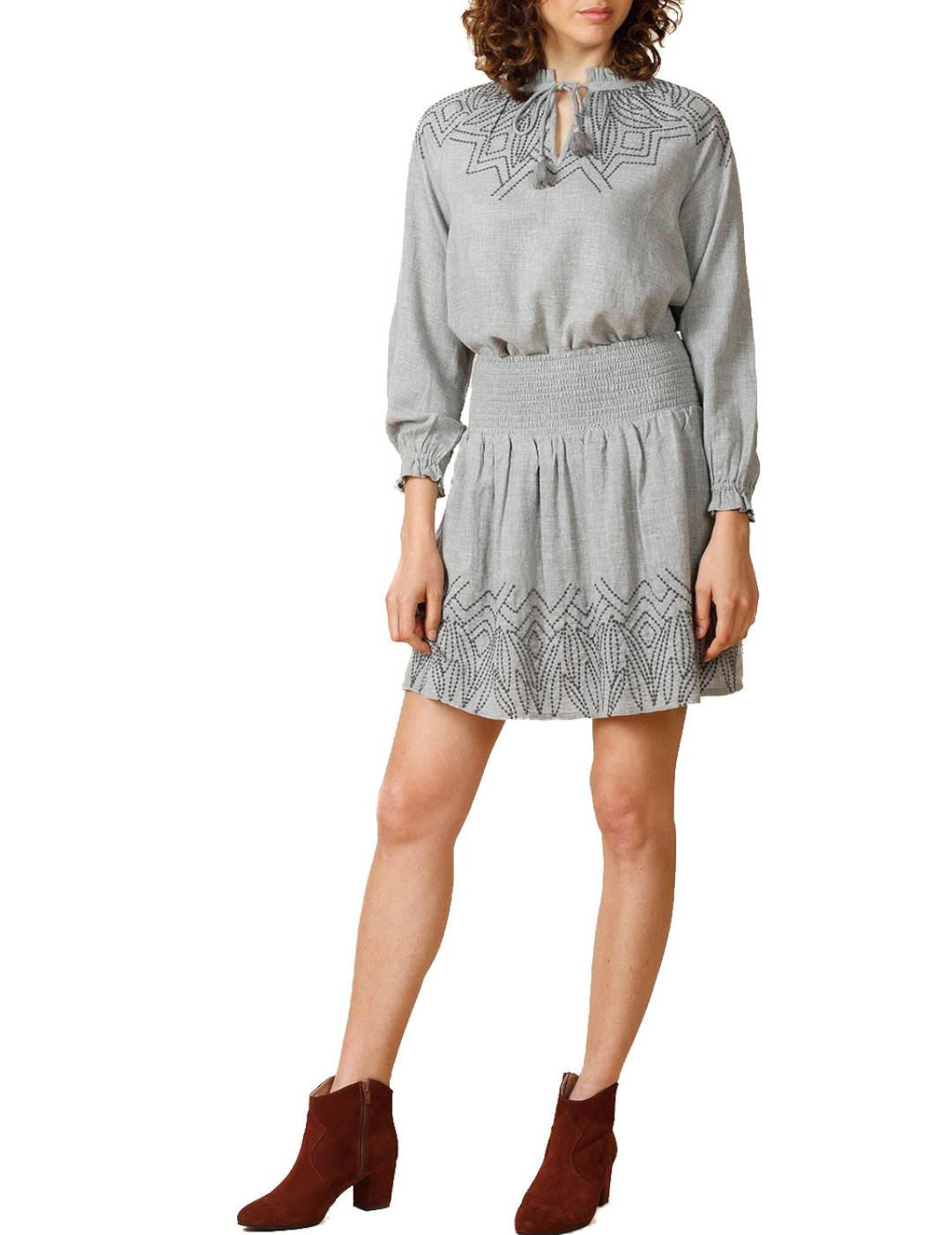 FALDA INDI-COLD  CON BORDADOS