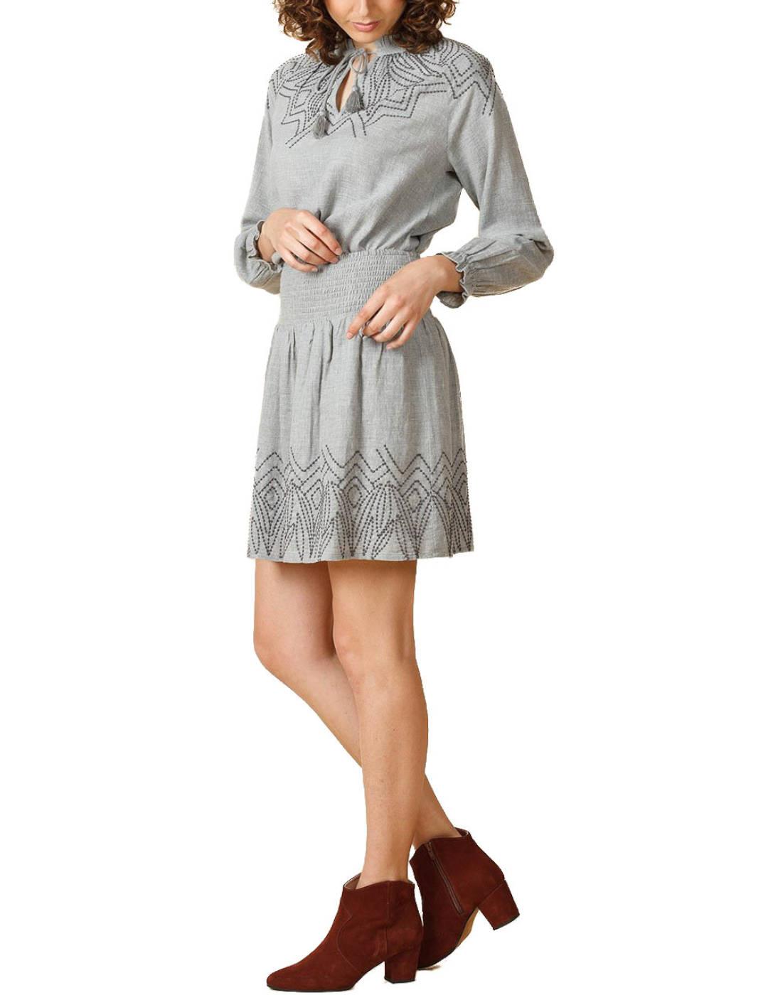 FALDA INDI-COLD  CON BORDADOS