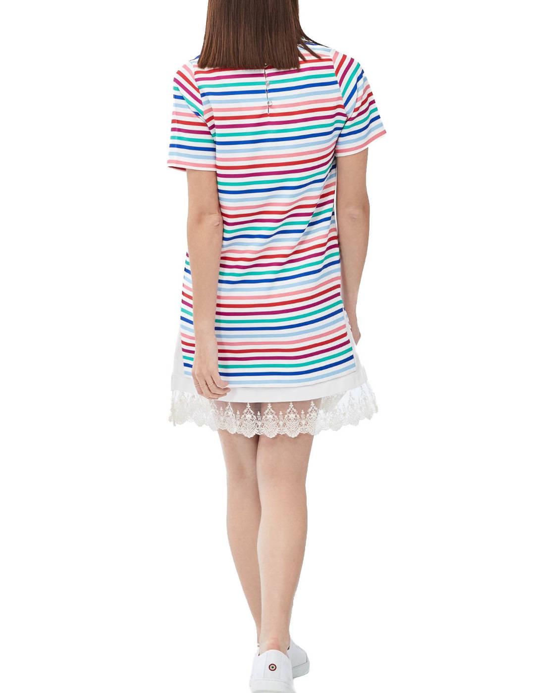 Vestido Lolitas Estampado Rayas