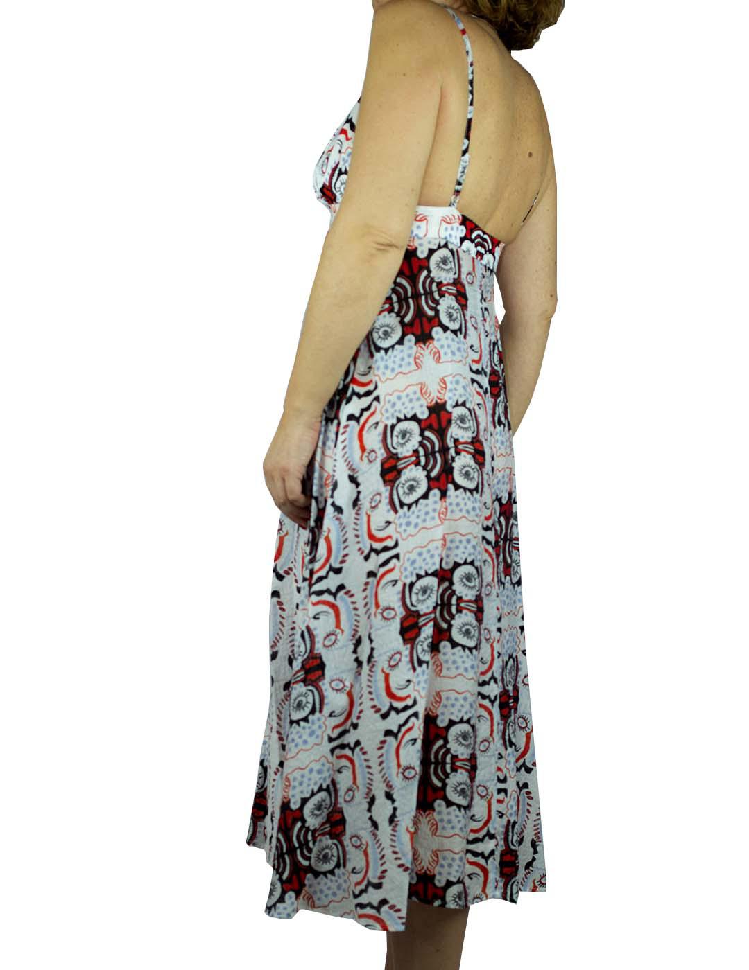 Vestido Anonyme Designers Midi Estampado Multicolor