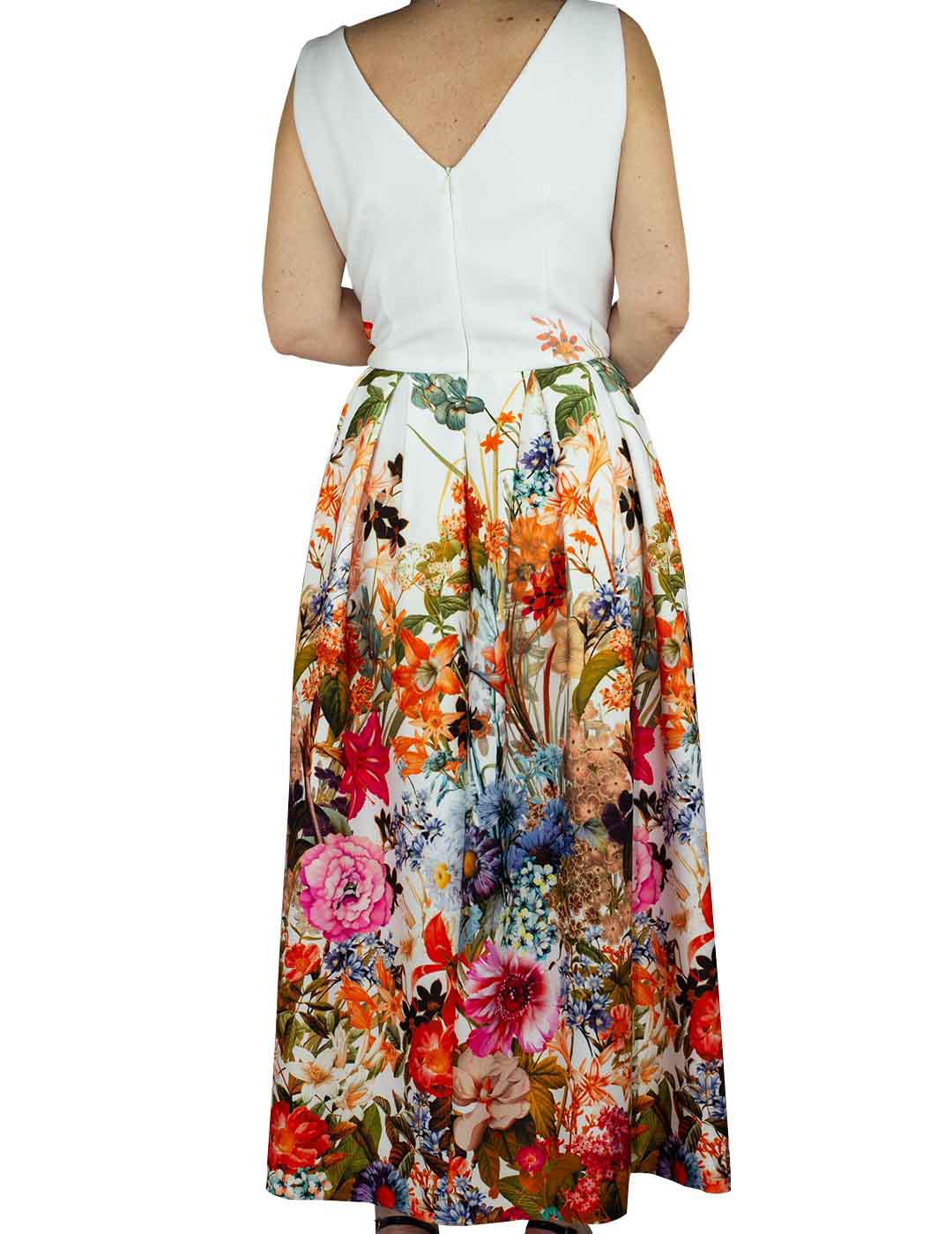 Vestido Ceremonia Loiba Falda Estampado Garden