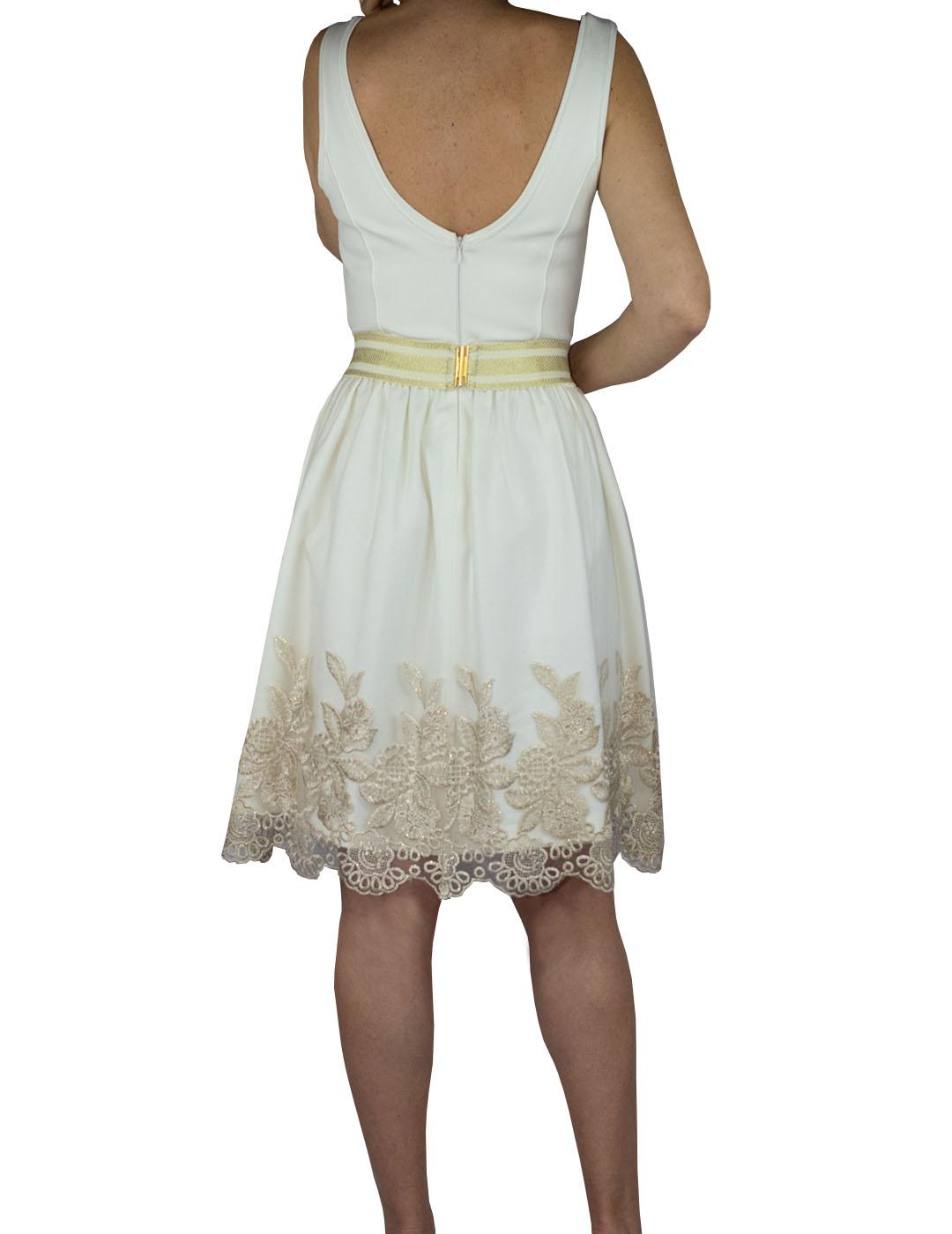 Vestido Ceremonia Loiba Bordado Con Cinturón