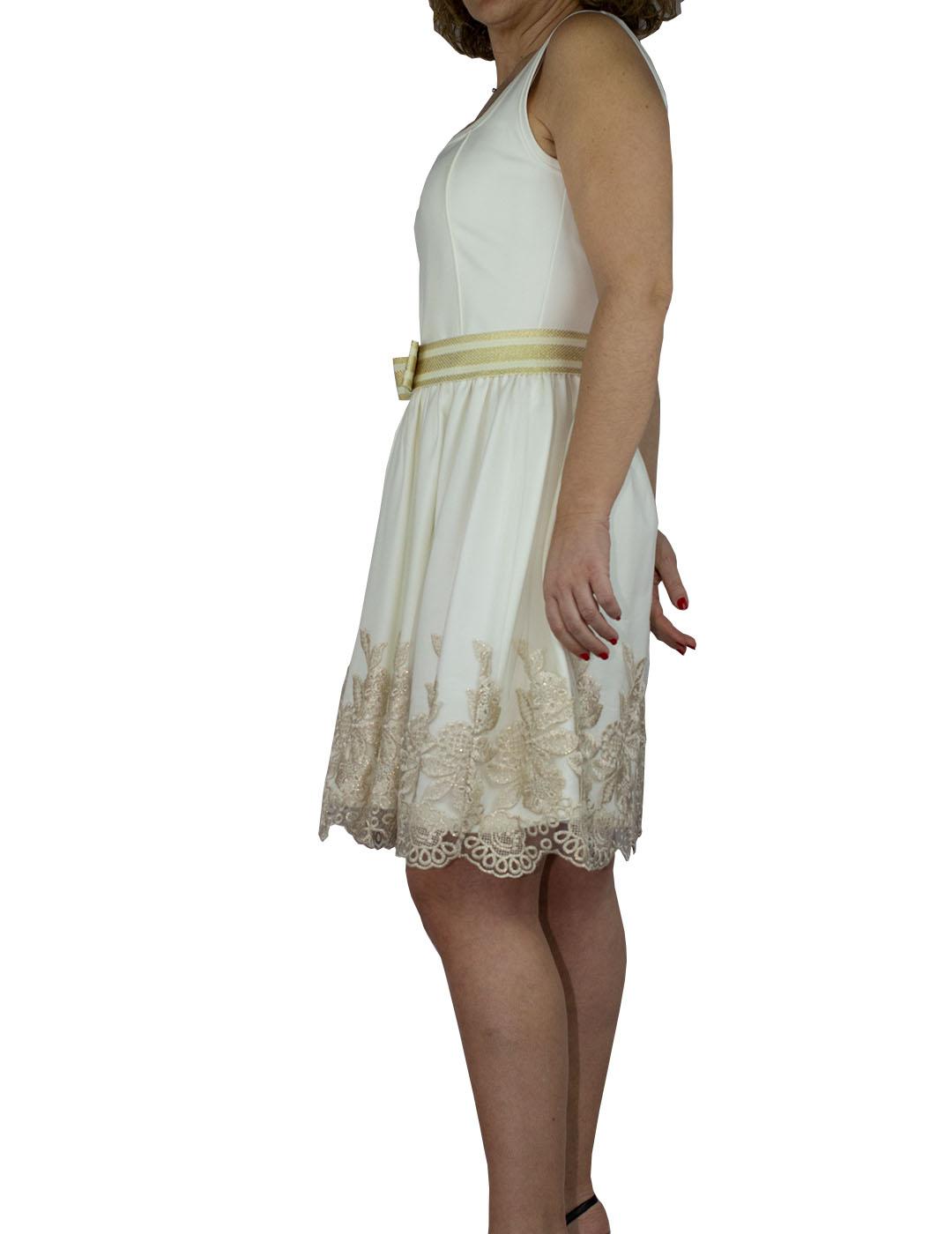 Vestido Ceremonia Loiba Bordado Con Cinturón