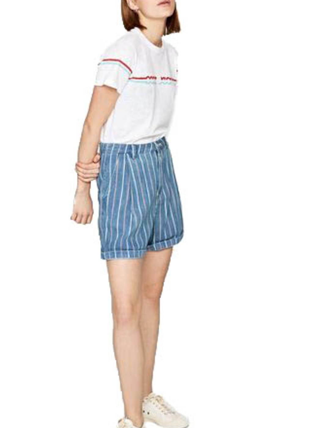 Camiseta Pepe Jeans Básica Logo Blanco