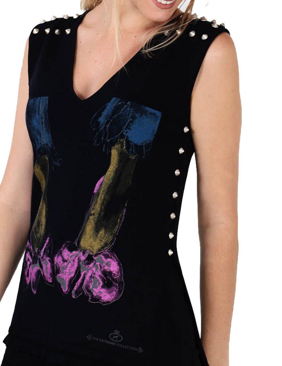 Camiseta The Extreme Collection De Punto Tachuelas Marino