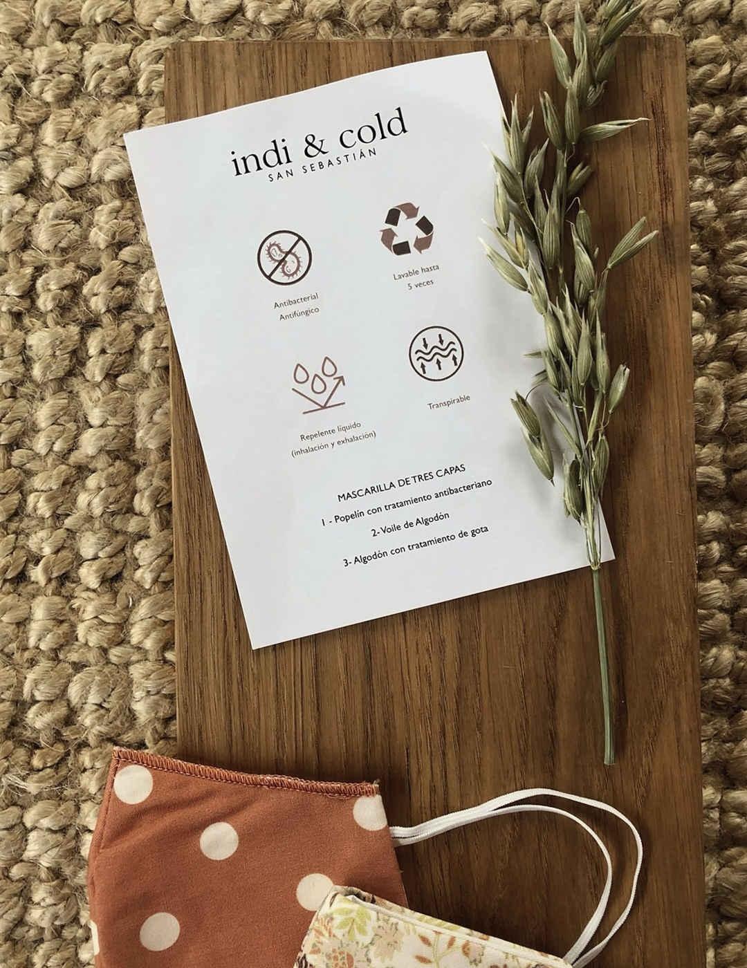 Mascarilla Indi&Cold Reutilizable Nude
