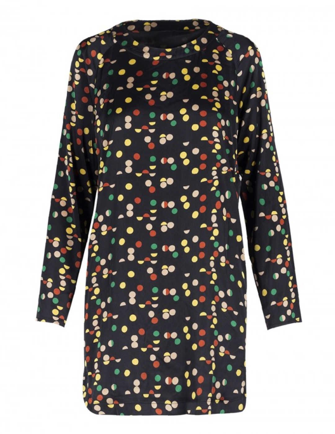 Vestido Anonyme Designers Túnica Topos Multicolor