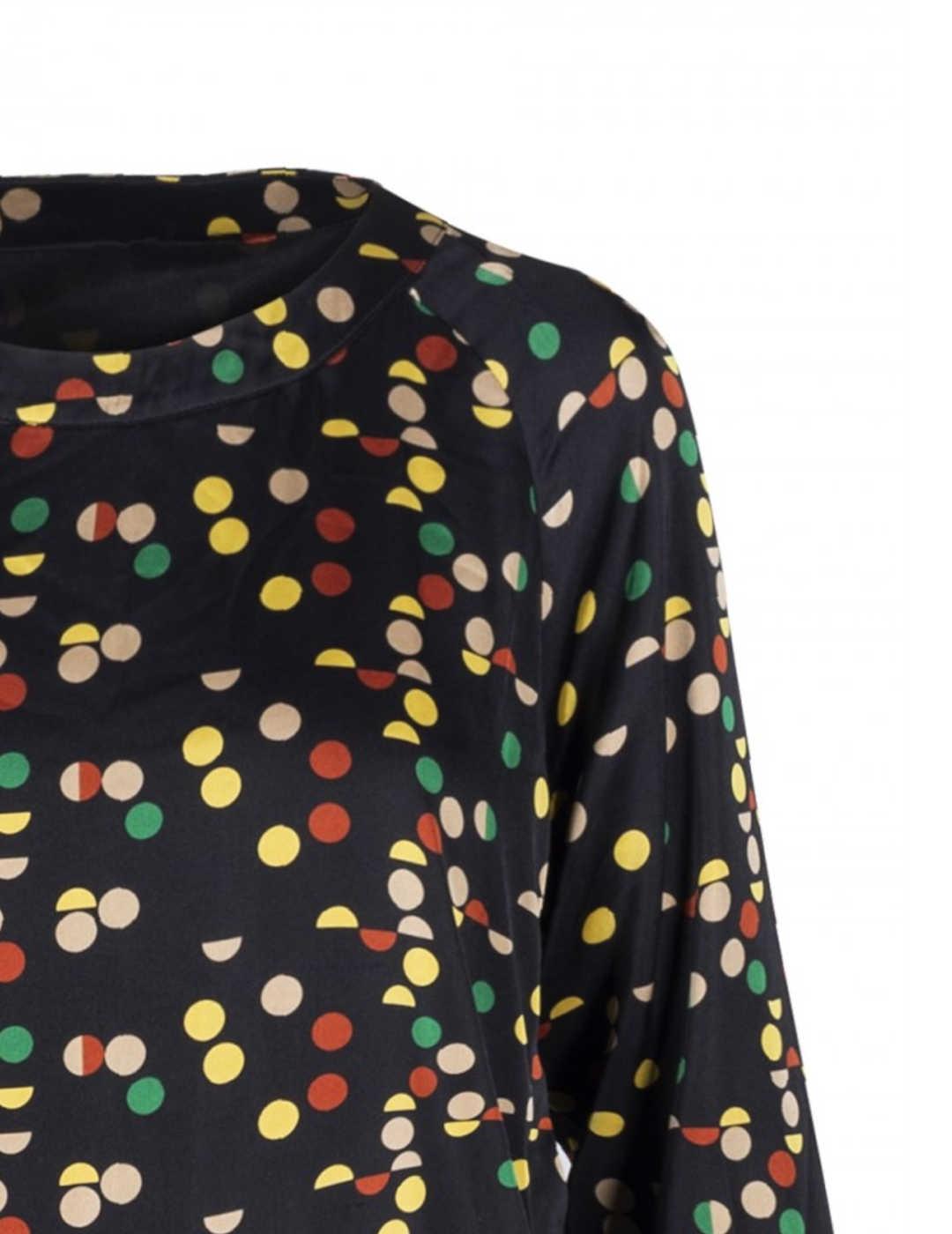 Vestido Anonyme Designers Túnica Topos Multicolor