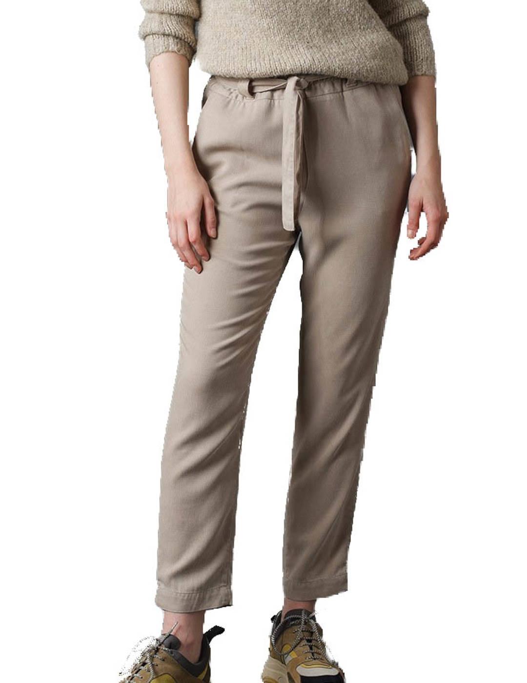 Pantalón Indi&Cold Cintura Engomada Camel