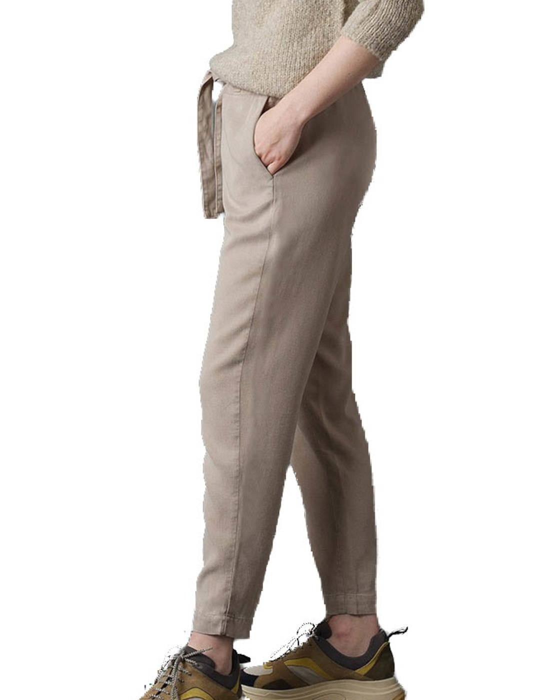 Pantalón Indi&Cold Cintura Engomada Camel