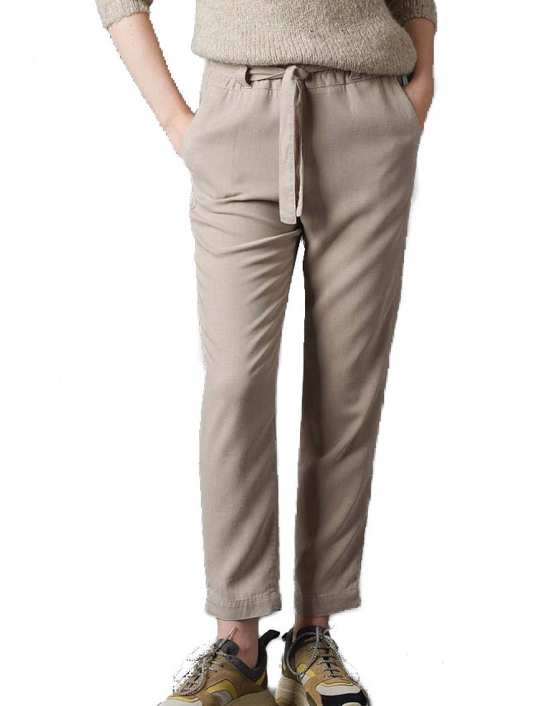 Pantalón Indi&Cold Cintura Engomada Camel