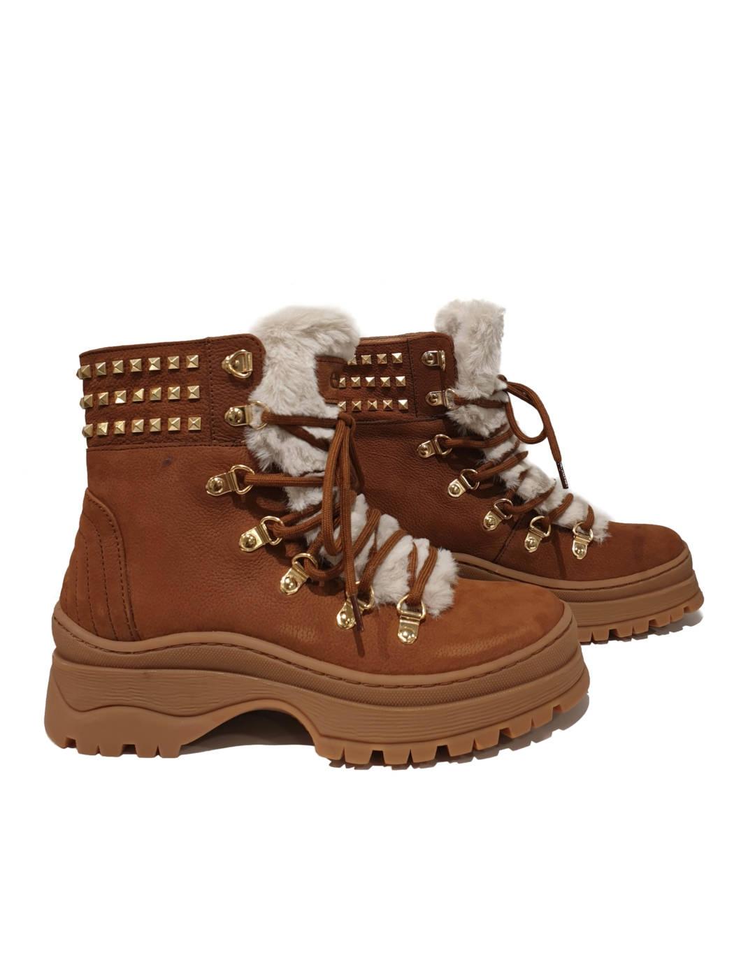 Botín Exe Pelo Lengüeta Camel