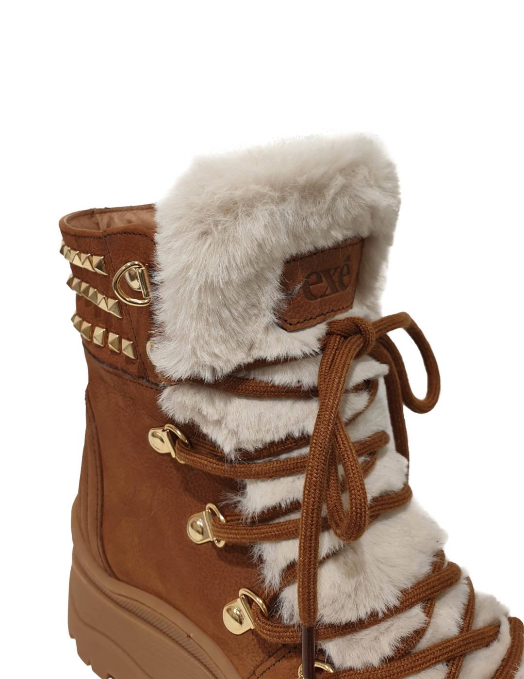 Botín Exe Pelo Lengüeta Camel