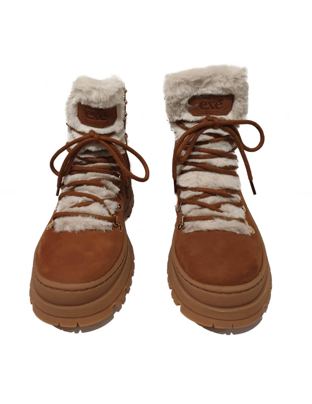 Botín Exe Pelo Lengüeta Camel