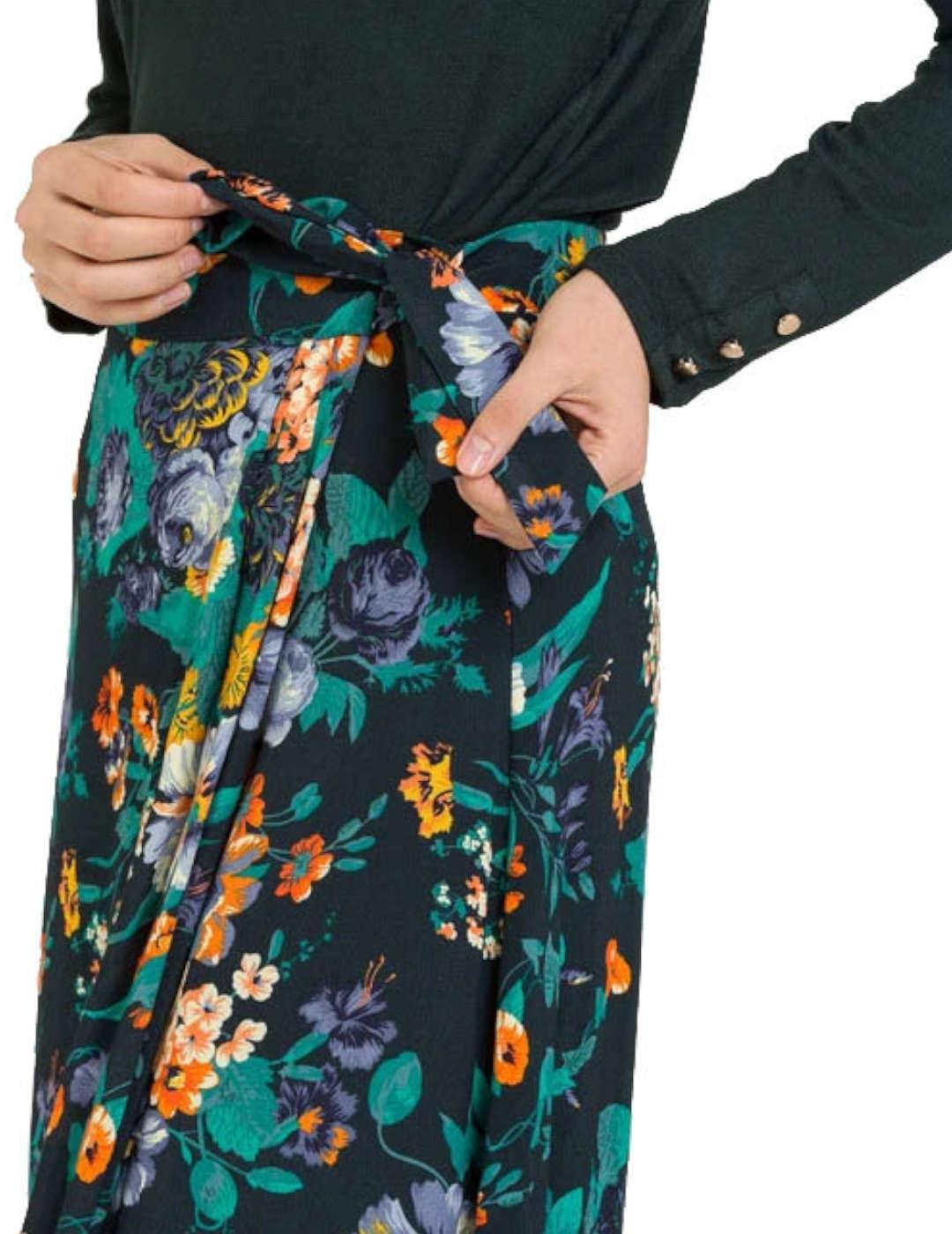 Falda Naf Naf Pareo Estampada Flores Multicolor