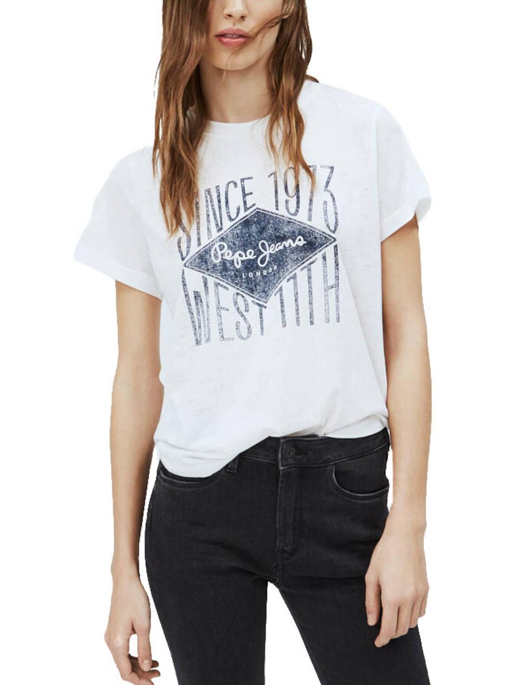 Camiseta Pepe Jeans Logo Vintage Alex Blanco
