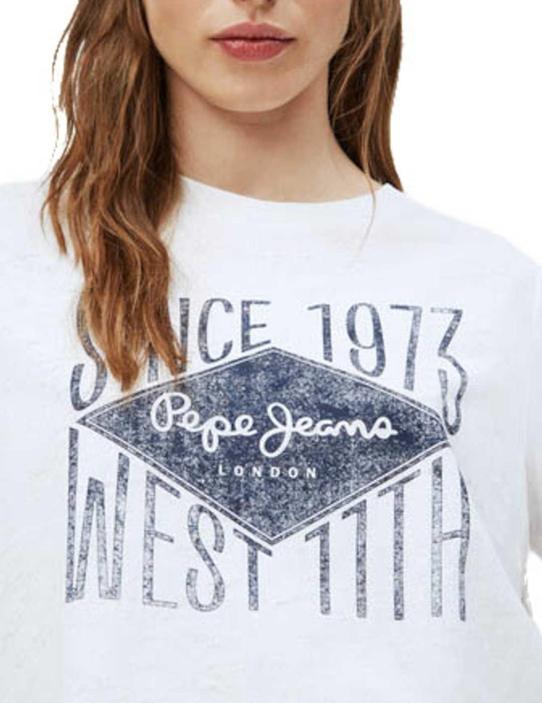 Camiseta Pepe Jeans Logo Vintage Alex Blanco