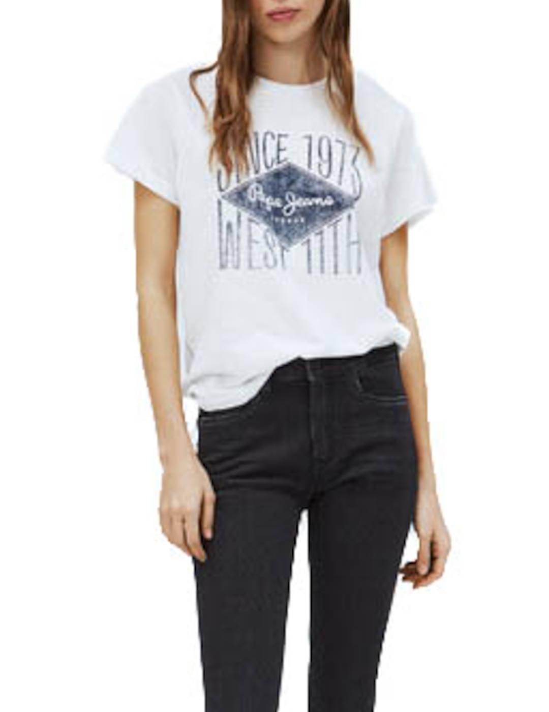 Camiseta Pepe Jeans Logo Vintage Alex Blanco