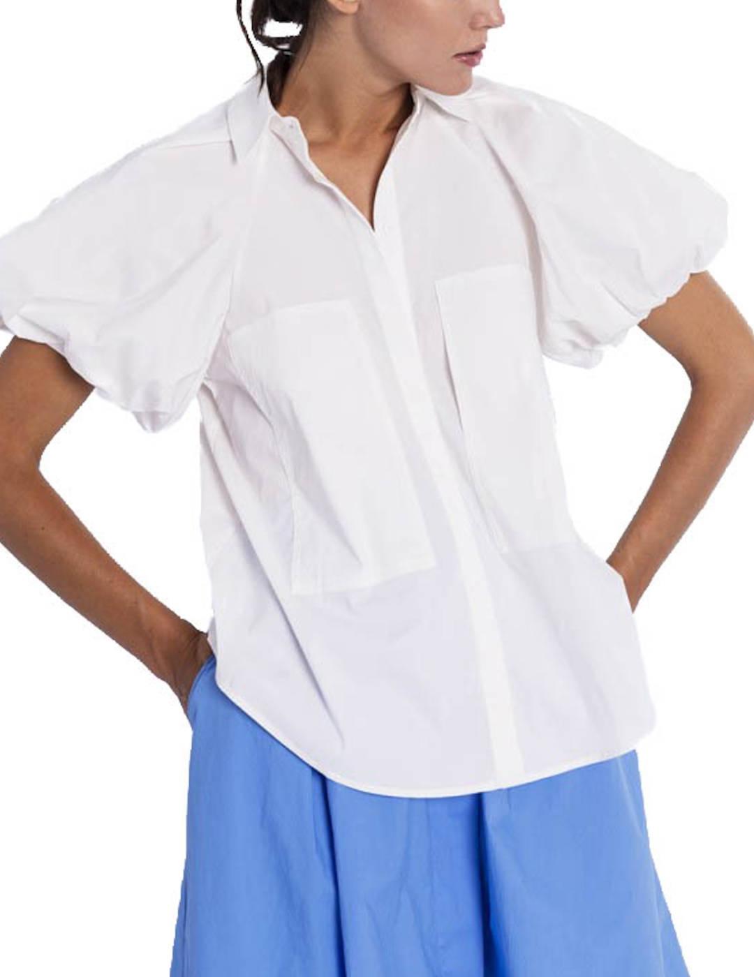 Camisa Anonyme Designers Manga Globo Thea Blanco